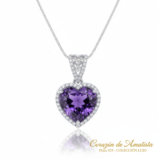 [CLR-003] "Corazón de Amatista" Necklace